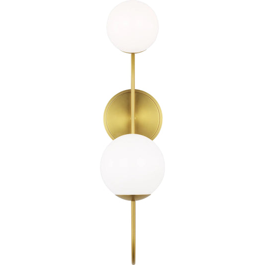 Noemie Large Sconce by Visual Comfort & Co. in burnished brass. Made from steel in a unique style.