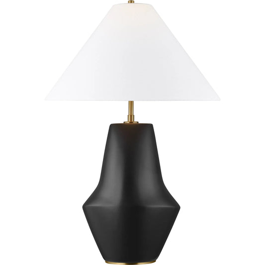 Contour Short Table Lamp by Visual Comfort & Co. in coal. Made from ceramic in a unique style.