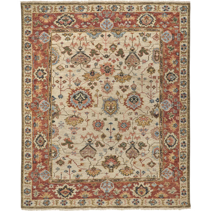 Carrington Traditional Oriental Rug - 6805F by Feizy in ivory, red, blue. Made from wool in a unique style.