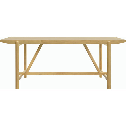 Keating Dining Table - 530606 by Surya in top: wheat, base: wheat and stainedstainedraw. Made from wood veneer, mdf, oak in a modern style.