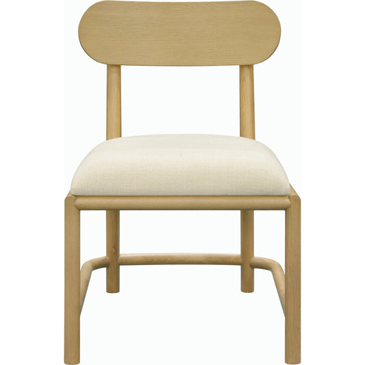 Keating Dining Chair - 530618 by Surya in upholstery: light beige, base:, wheat and lacqueredwood finish. Made from polyester, oak, plywood, polyurethane foam, polyfill in a modern style.