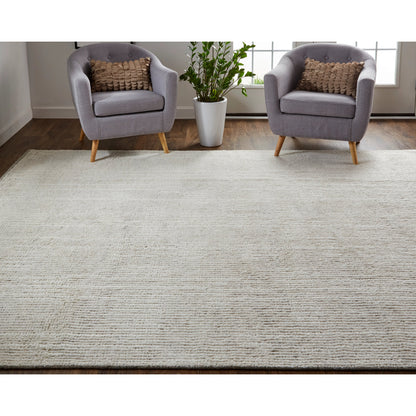 Alford Solid Rug - 6922F by Feizy in ivory, tan. Made from wool in a unique style.