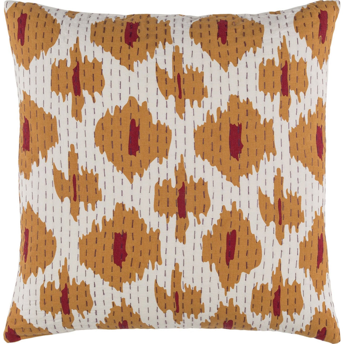 002 O-SURYA-KTH003-2222D,O-SURYA-KTH003-2222P | Primary Silo | Kantha Pillow - 17540 by Surya. Made from 100% cotton in a modern style.