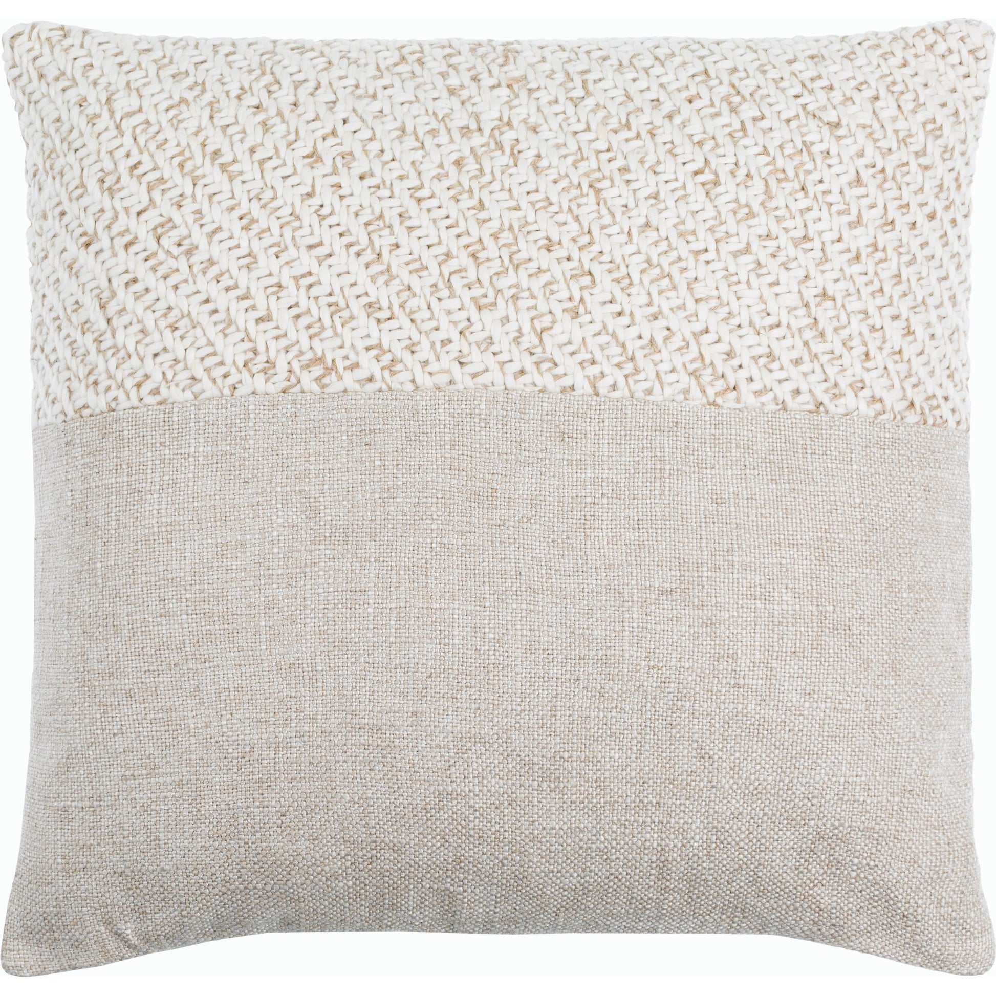 Katherine Pillow - 516685 by Surya in cream, light beige. Made from cotton, linen, viscose in a modern style.