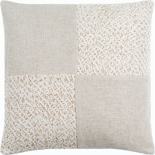 Katherine Pillow - 516696 by Surya in light silver, warm grey, white. Made from cotton, linen, viscose in a modern style.