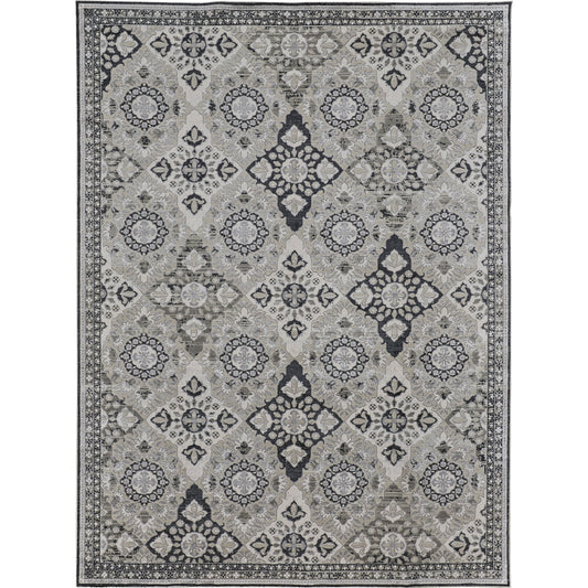 Macklaine Transitional Geometric Rug - 39FVF by Feizy in gray, black. Made from polyester, polypropylene in a unique style.