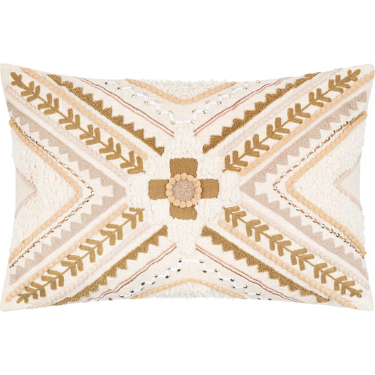 Kenitra Pillow - 25508 by Surya in tan, olive. Made from 100% cotton in a eclectic & global style.
