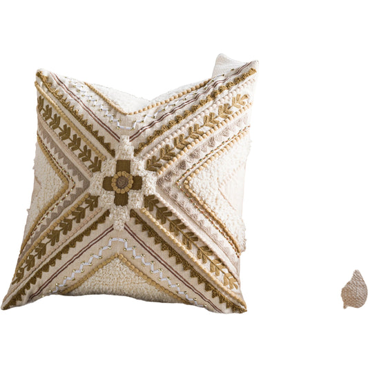 Kenitra Pillow - 25508 by Surya in tan, olive. Made from 100% cotton in a eclectic & global style.