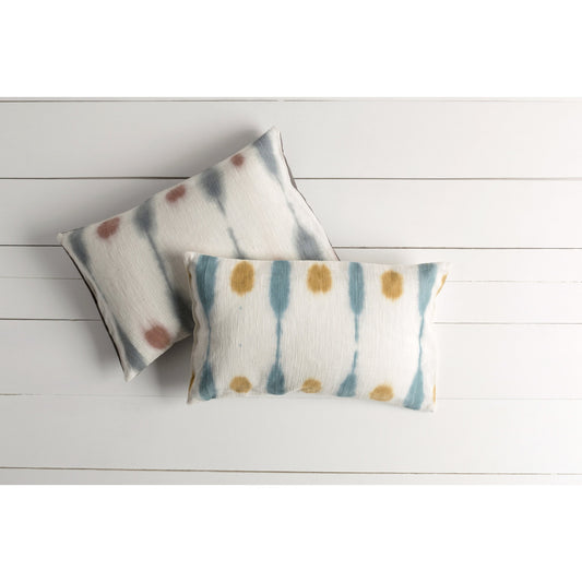 Kumo Pillow - 23464 by Surya in ivory, rust, slate. Made from 100% cotton in a modern style.