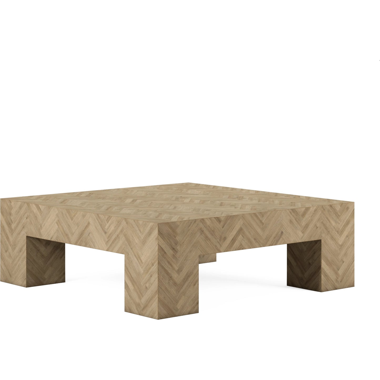 001 SI-2155774 | Primary Silo | Garrison Square Cocktail Table by A.R.T. Furniture in washed oak. Made from parawood solids with ash embossing, white oak veneers in a cottage & farmhouse style.