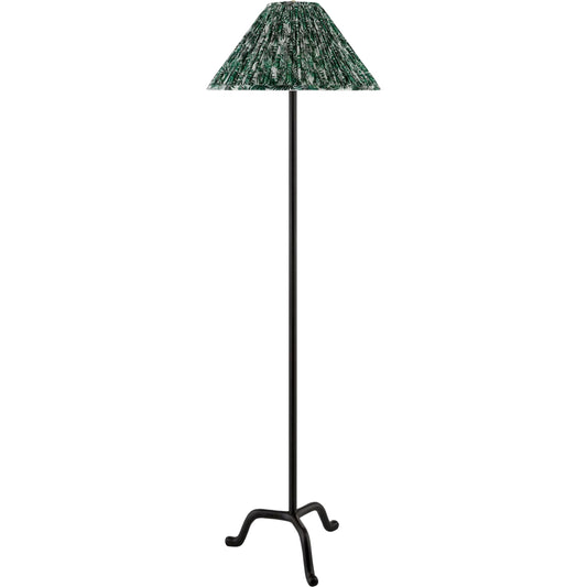 Kukio Accent Floor Lamp by Surya. Made from iron, linen, polyester in a transitional style.