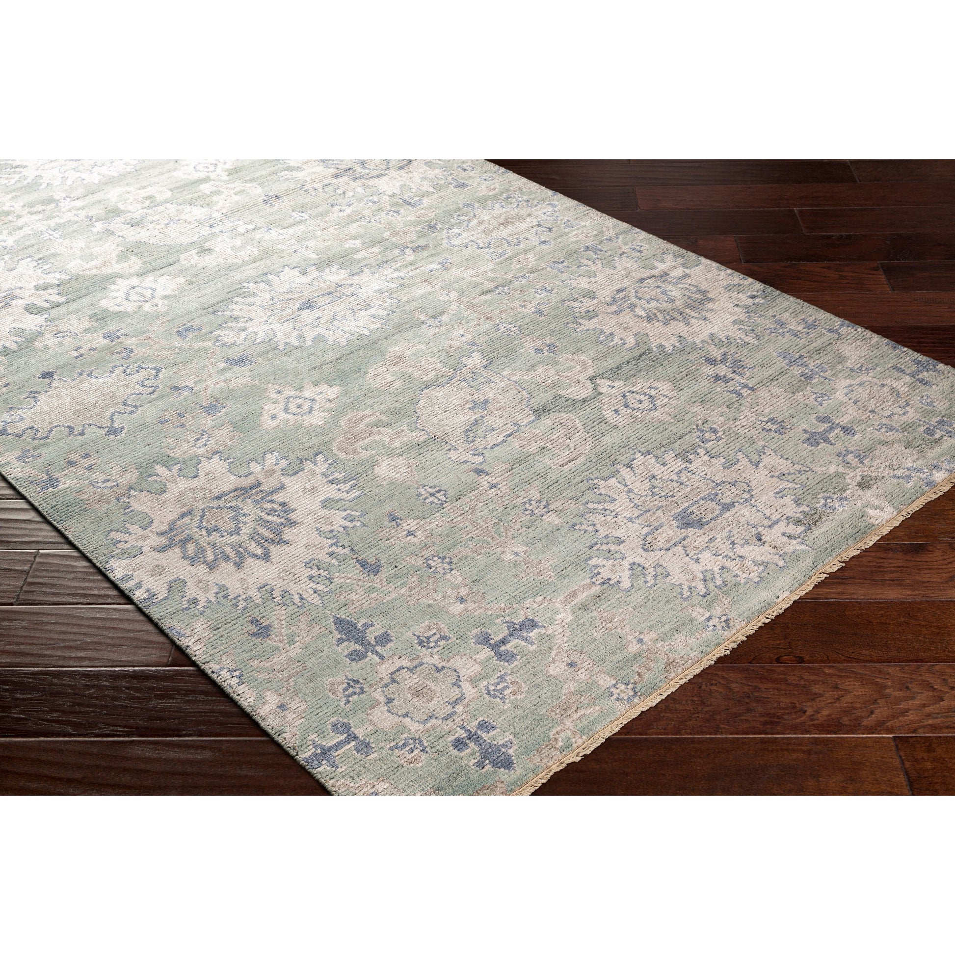Kushal Rug - 26070 by Surya in pale blue, gray, denim, ink blue. Made from unique in a unique style.