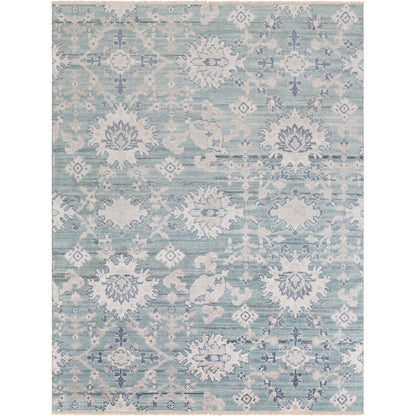 Kushal Rug - 26070 by Surya in pale blue, gray, denim, ink blue. Made from unique in a unique style.