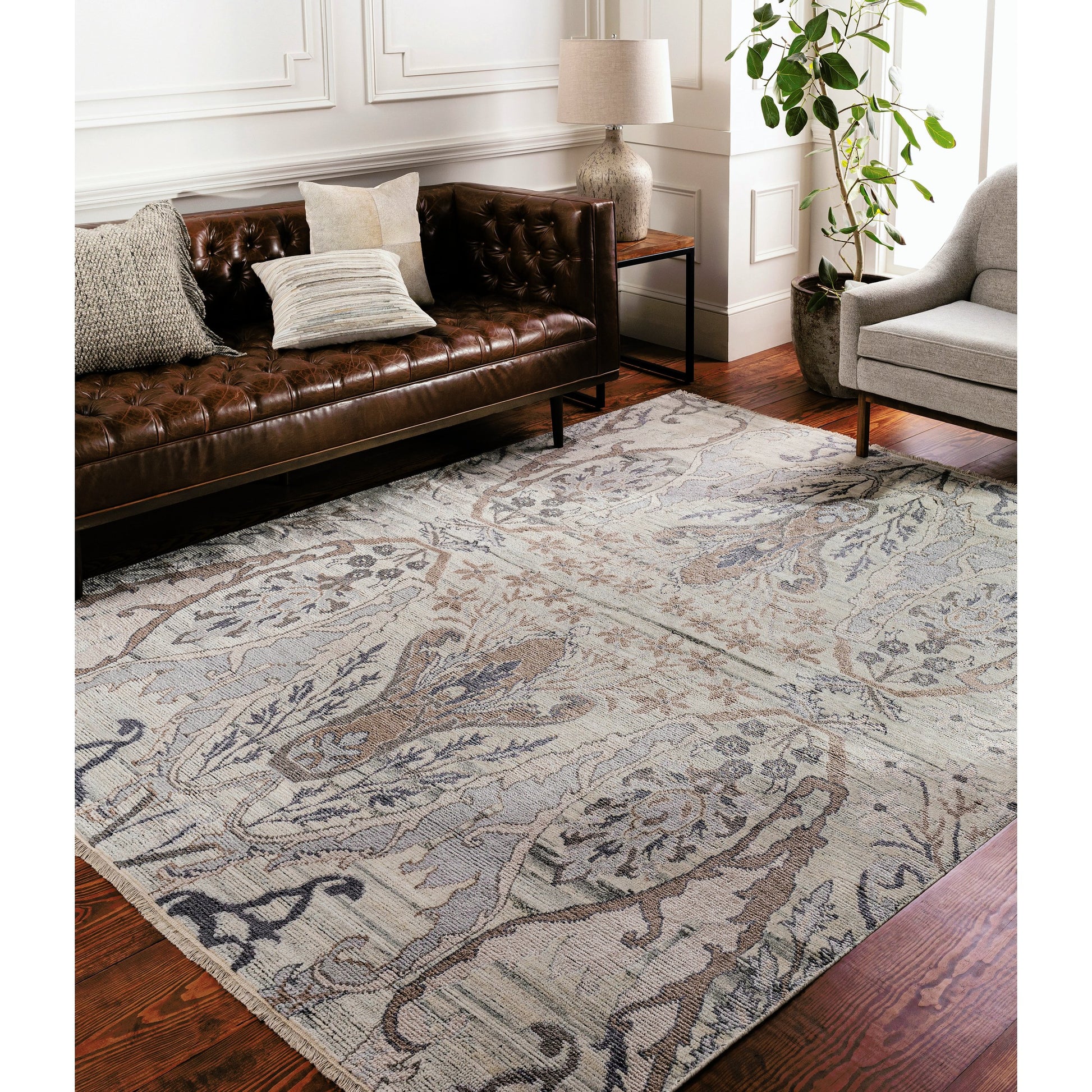 Kushal Rug by Surya. Made from 70% viscose, 30% wool in a traditional style.
