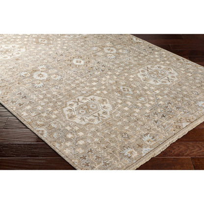 Kushal Rug - 29788 by Surya in brown, taupe, charcoal, ice blue, light beige. Made from 70% viscose, 30% wool in a unique style.