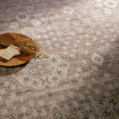 Kushal Rug - 29788 by Surya in brown, taupe, charcoal, ice blue, light beige. Made from 70% viscose, 30% wool in a unique style.