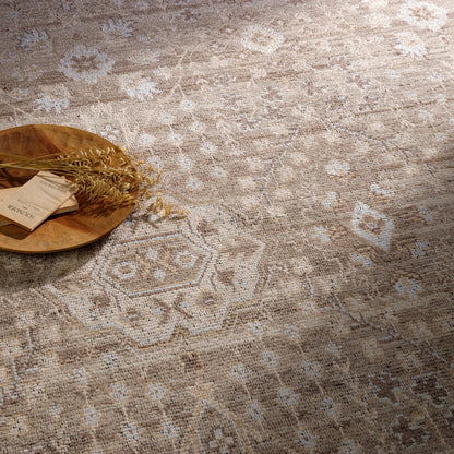 Kushal Rug - 29788 by Surya in brown, taupe, charcoal, ice blue, light beige. Made from 70% viscose, 30% wool in a unique style.