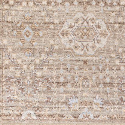 Kushal Rug - 29788 by Surya in brown, taupe, charcoal, ice blue, light beige. Made from 70% viscose, 30% wool in a unique style.