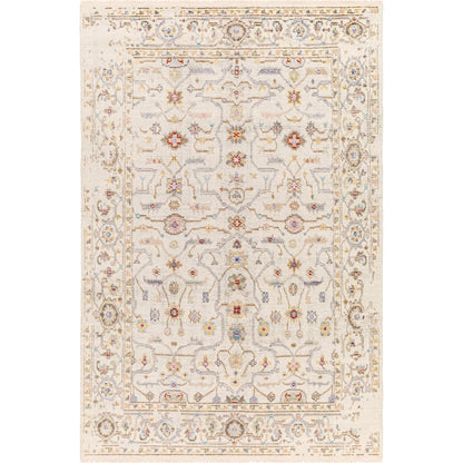 Kushal Rug - 30132 by Surya in tan, wheat, gray, light blue, light gray, pink. Made from 70% viscose, 30% wool in a unique style.