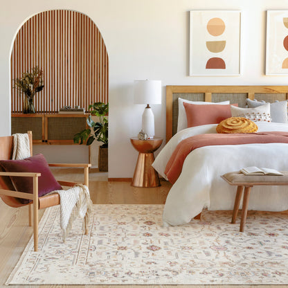 Kushal Rug - 30132 by Surya in tan, wheat, gray, light blue, light gray, pink. Made from 70% viscose, 30% wool in a unique style.