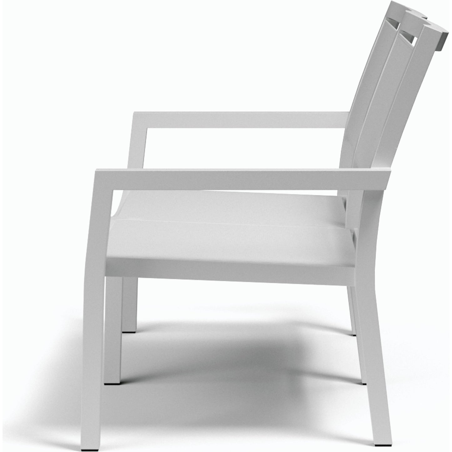 003 SI-2166661 | Additional Silo | Naples Outdoor Sling Loveseat by Sunset West in white. Made from aluminum in a modern style.