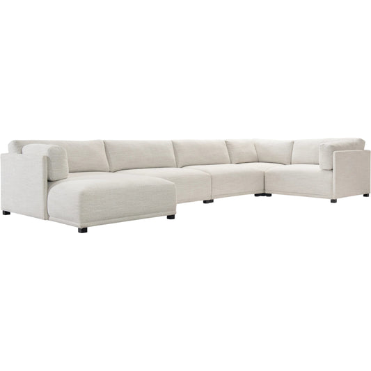 Loft Parker 5-PIECE Fabric Sectional by Bernhardt in white, cream. Made from fabric in a unique style.