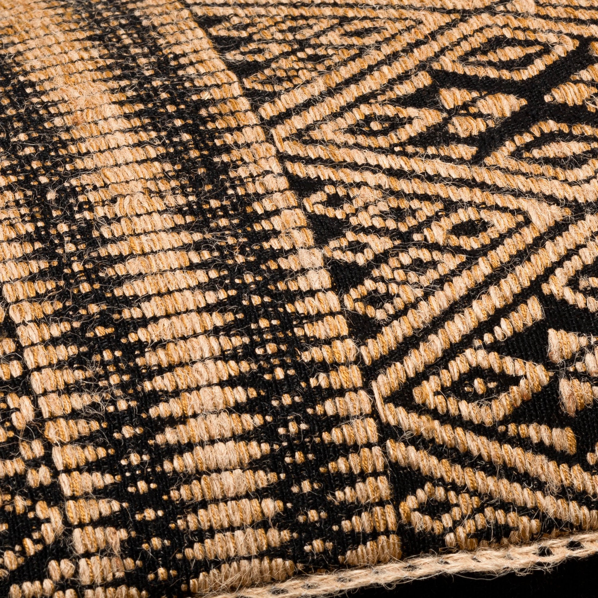 Kavana Pillow - 29161 by Surya in camel, black. Made from front: 75% cotton, front: 25% jute, back: 100% cotton in a modern style.