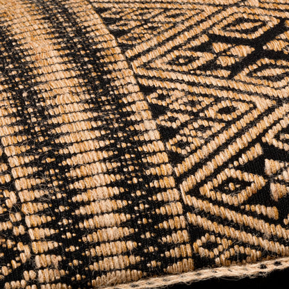 Kavana Pillow - 29161 by Surya in camel, black. Made from front: 75% cotton, front: 25% jute, back: 100% cotton in a modern style.