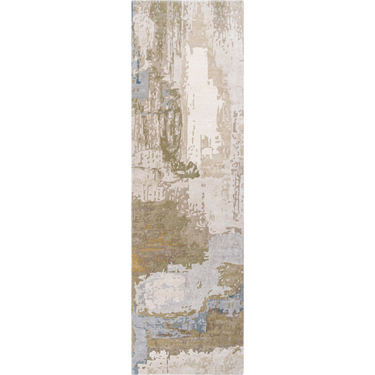 Kavita Rug - 25153 by Surya in khaki, ivory, medium gray. Made from 50% viscose, 50% wool in a unique style.
