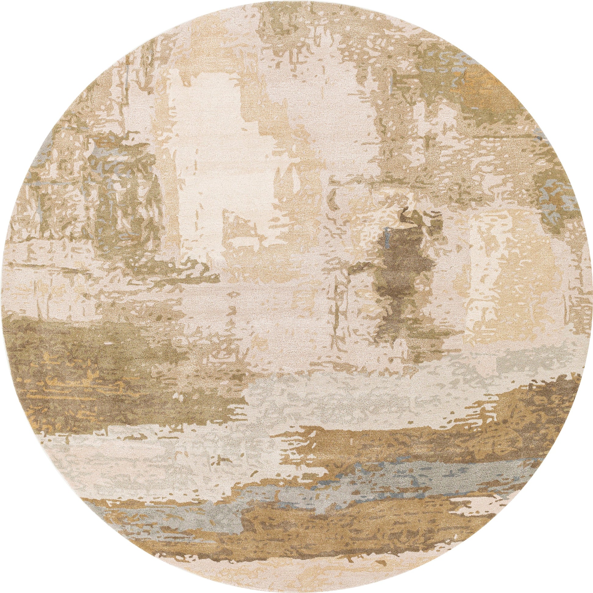 Kavita Rug - 25153 by Surya in oatmeal, light beige, tan, medium gray, pale blue. Made from 50% viscose, 50% wool in a unique style.