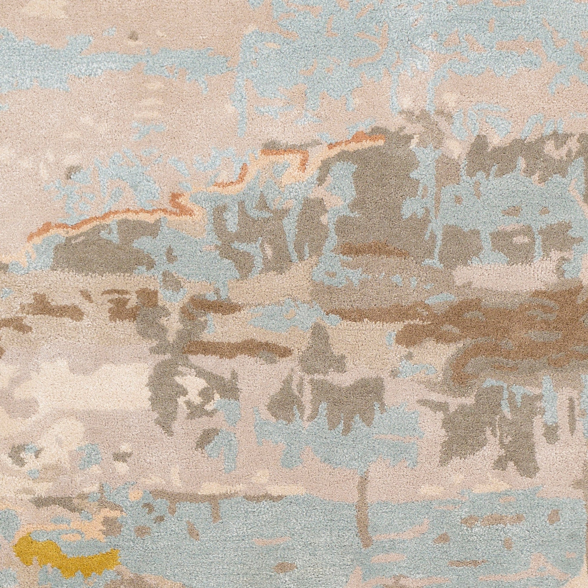 Kavita Rug - 25144 by Surya in light beige, gray, dark brown, mustard. Made from 50% viscose, 50% wool in a unique style.