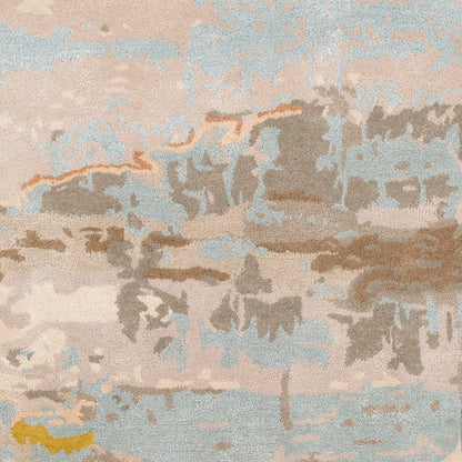 Kavita Rug - 25144 by Surya in light beige, gray, dark brown, mustard. Made from 50% viscose, 50% wool in a unique style.