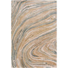 Tan, Light Beige, Cream, Deep Teal, Light Sage / 2' x 3'