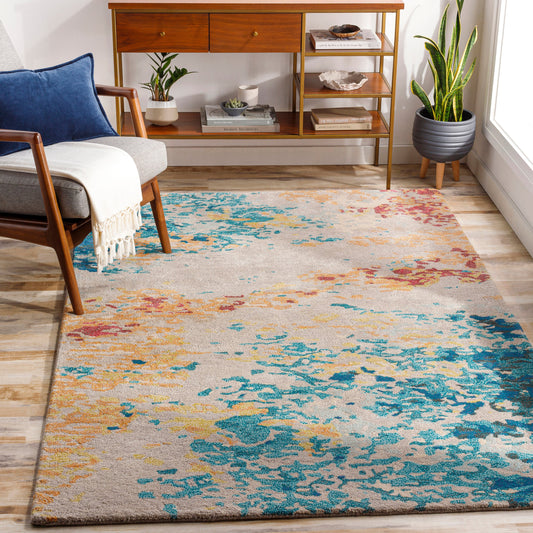 Kavita Rug - 30271 by Surya in aqua, blue. Made from 50% viscose, 50% wool in a unique style.
