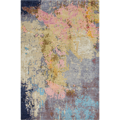 Kavita Rug - 30272 by Surya in gray, olive, rose, ink blue, medium gray, charcoal. Made from 50% viscose, 50% wool in a unique style.