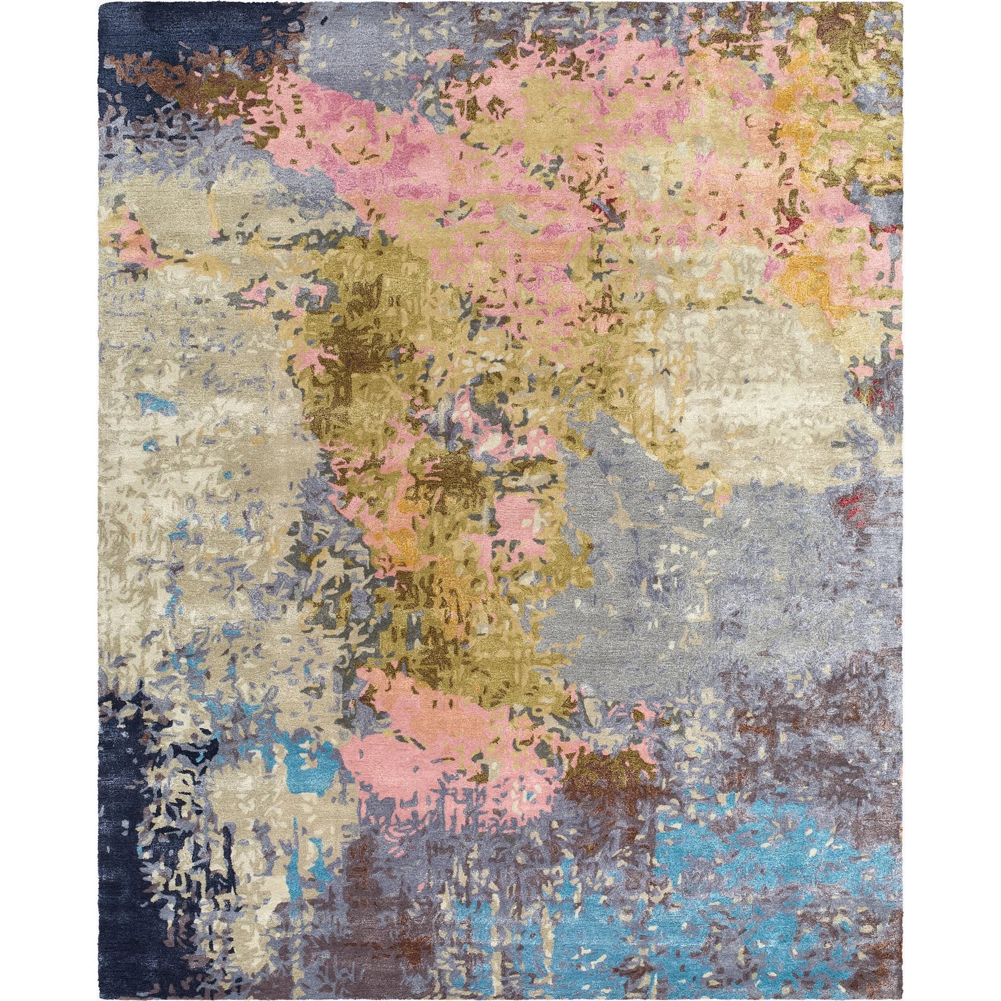 Kavita Rug - 30272 by Surya in gray, olive, rose, ink blue, medium gray, charcoal. Made from 50% viscose, 50% wool in a unique style.