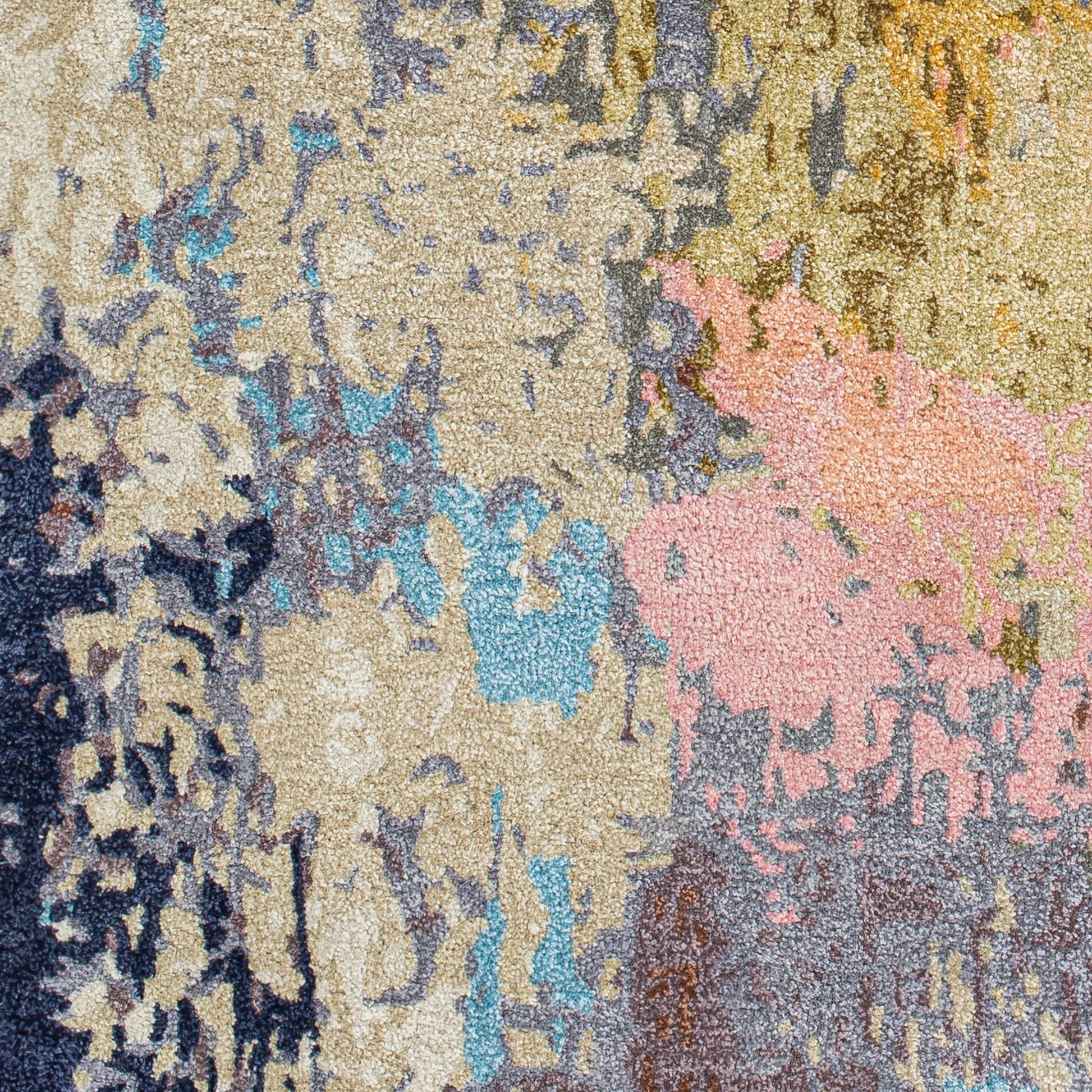 Kavita Rug - 30272 by Surya in gray, olive, rose, ink blue, medium gray, charcoal. Made from 50% viscose, 50% wool in a unique style.