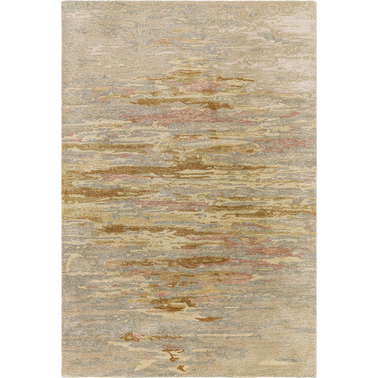 Kavita Rug - 534540 by Surya in khaki, prairie dust, ash, sand. Made from wool, viscose in a unique style.