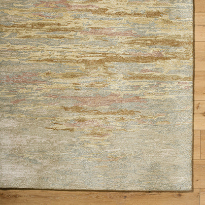 Kavita Rug - 534540 by Surya in sandstone, goldenrod, blush, slate, taupe. Made from wool, viscose in a unique style.