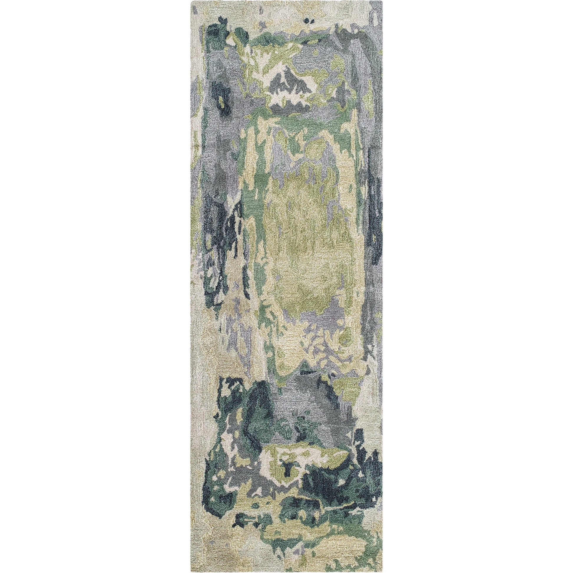 Kavita Rug - 534554 by Surya in moss green, slate gray, olive, charcoal, sage, cream. Made from wool, viscose in a unique style.