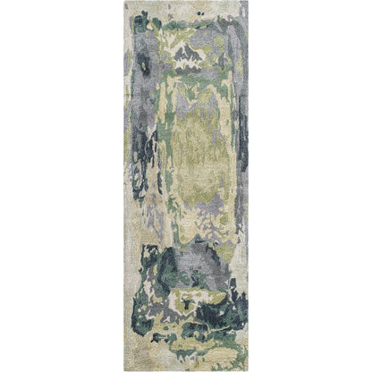 Kavita Rug - 534554 by Surya in moss green, slate gray, olive, charcoal, sage, cream. Made from wool, viscose in a unique style.