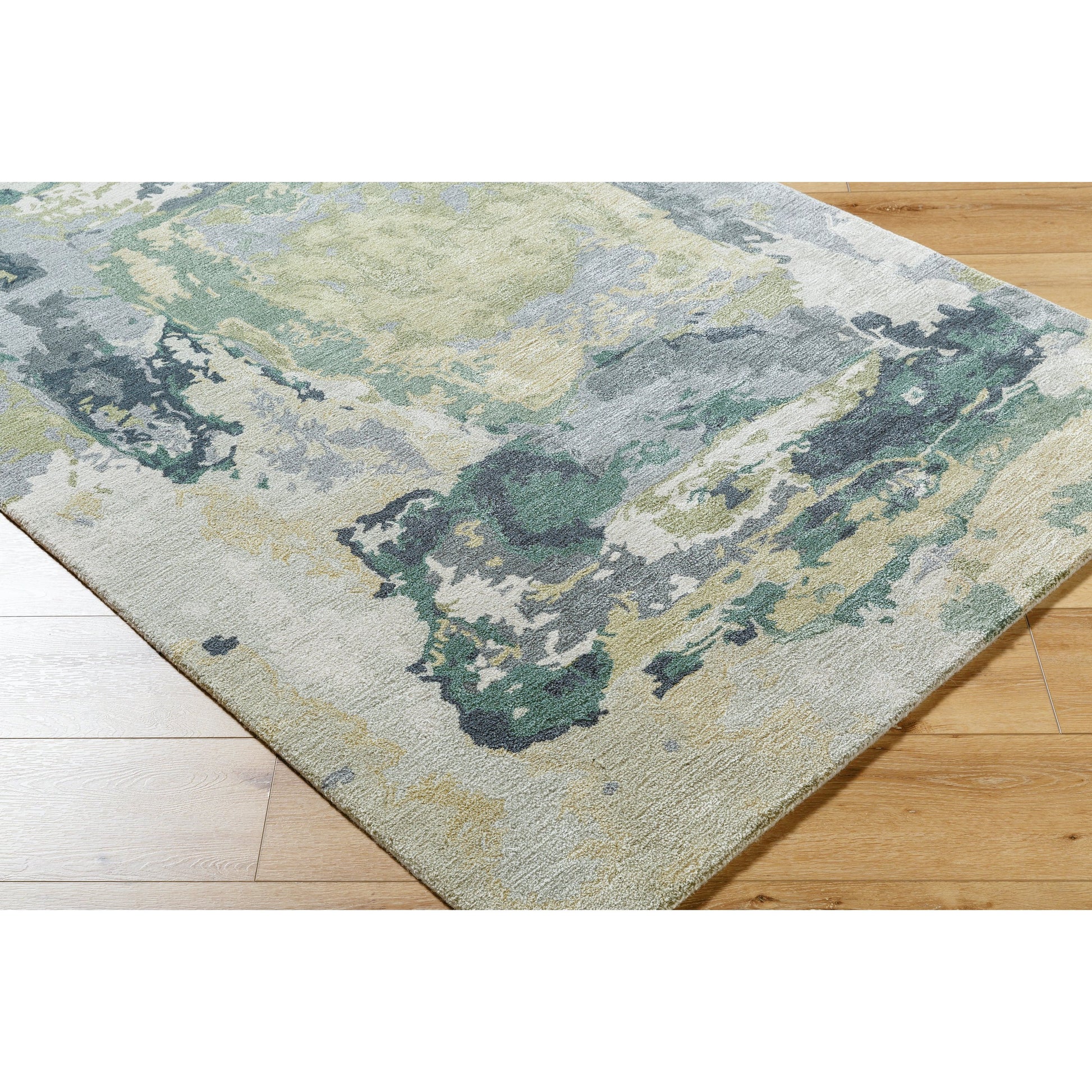 Kavita Rug - 534554 by Surya in ash, sage, light silver. Made from wool, viscose in a unique style.