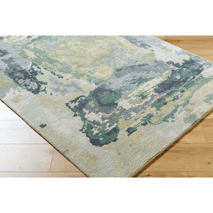 Kavita Rug - 534554 by Surya in ash, sage, light silver. Made from wool, viscose in a unique style.