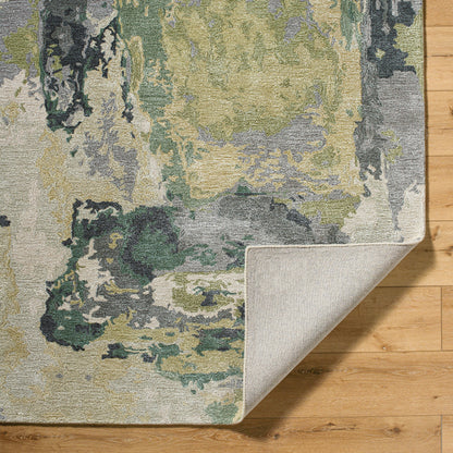 Kavita Rug - 534554 by Surya in ash, sage, light silver. Made from wool, viscose in a unique style.