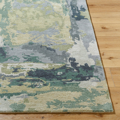 Kavita Rug - 534554 by Surya in ash, sage, light silver. Made from wool, viscose in a unique style.