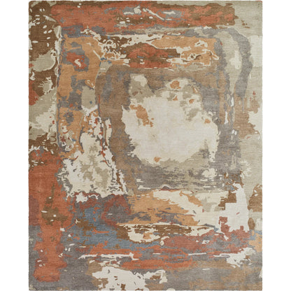 Kavita Rug - 534568 by Surya in burnt sienna, olive green, slate gray, cream, rust, denim blue. Made from wool, viscose in a unique style.