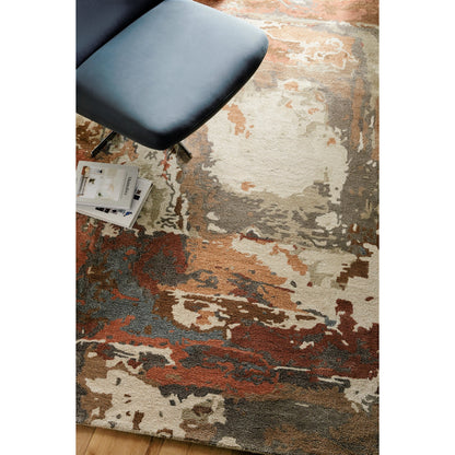 Kavita Rug - 534568 by Surya in prairie dust, warm grey, walnut, clay, army green. Made from wool, viscose in a unique style.