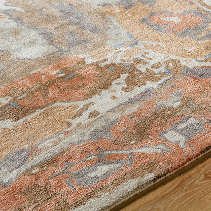Kavita Rug - 534568 by Surya in prairie dust, warm grey, walnut, clay, army green. Made from wool, viscose in a unique style.