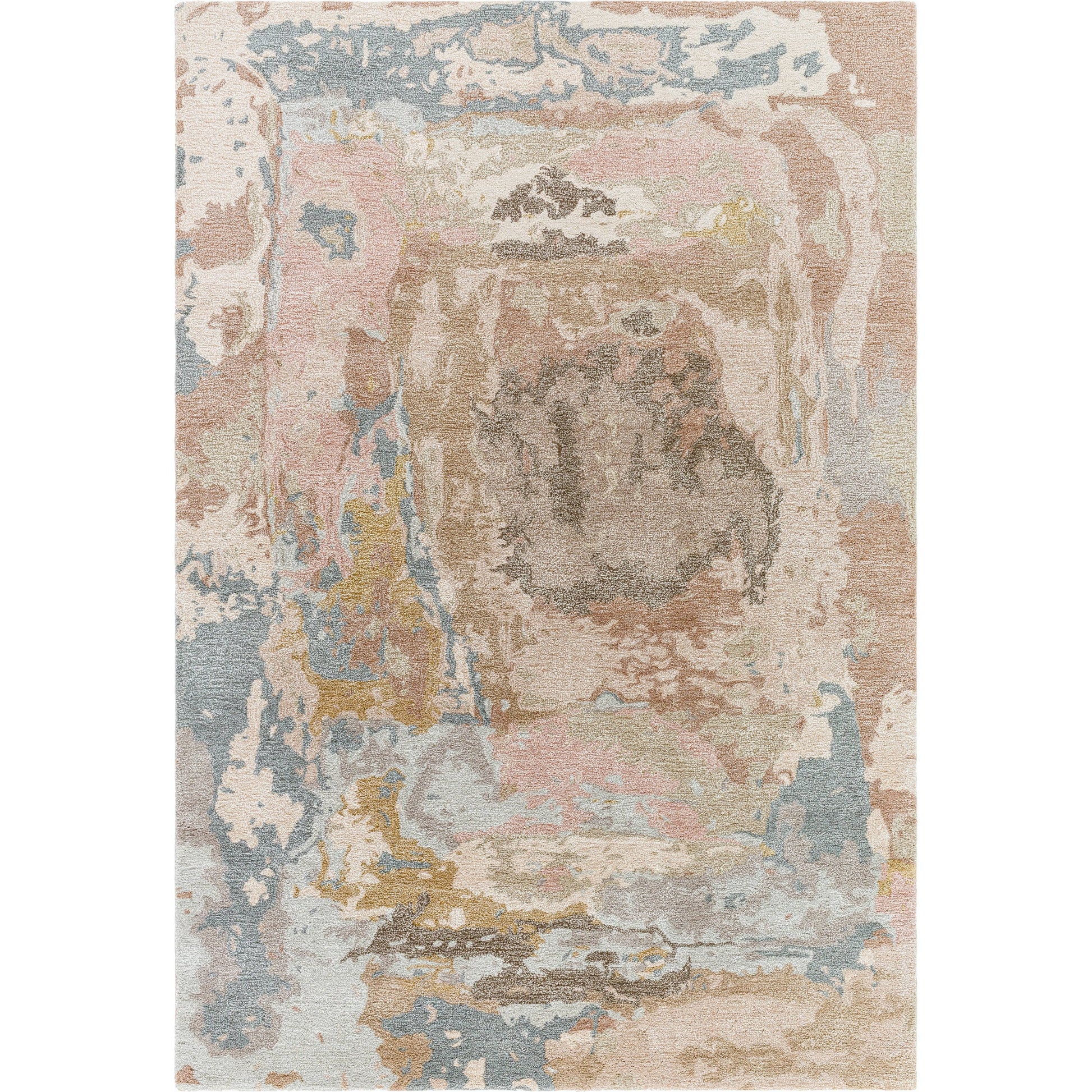 Kavita Rug - 534582 by Surya in warm grey, ash, sage, light silver. Made from wool, viscose in a unique style.
