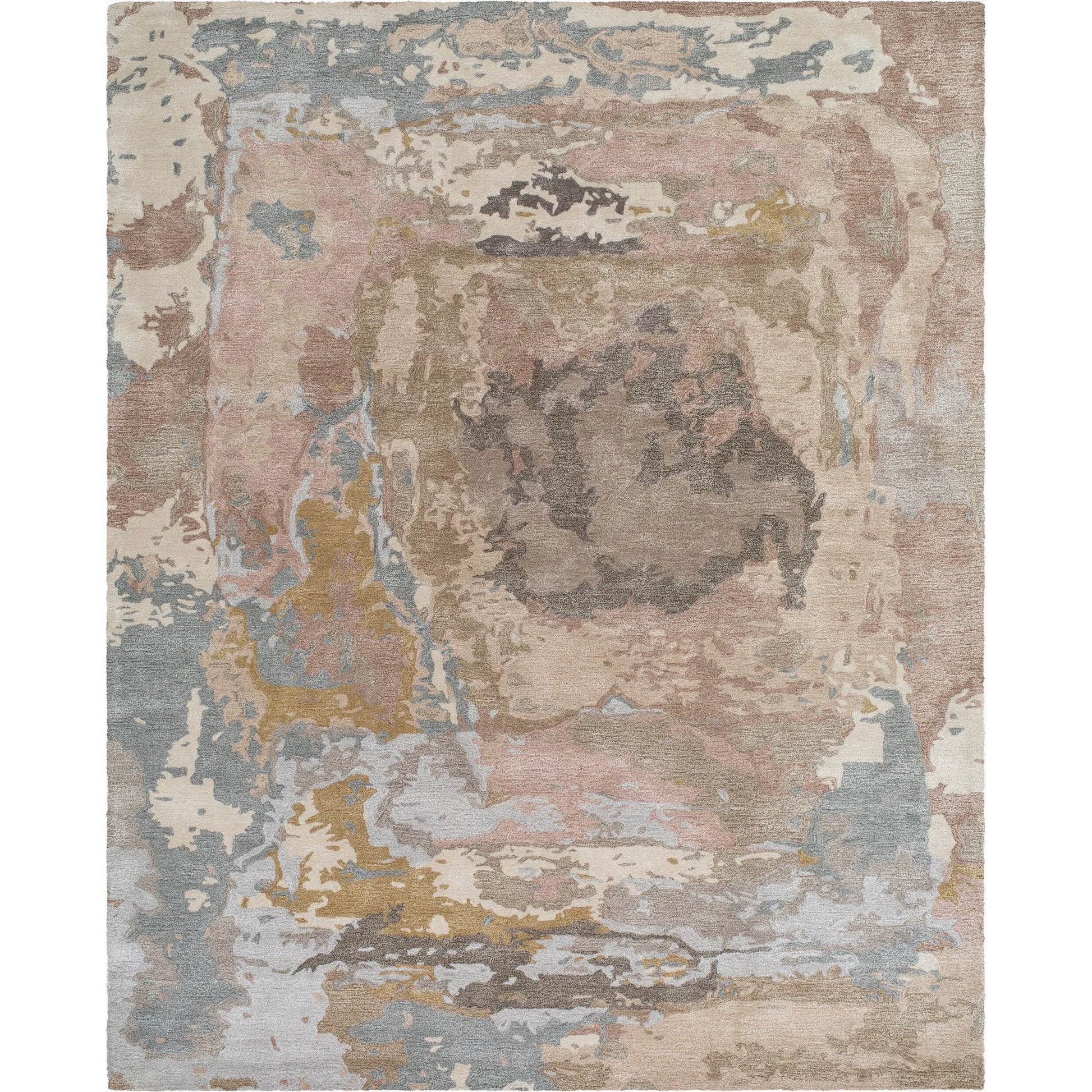 Kavita Rug - 534582 by Surya in dusty rose, sandstone, sky blue, slate gray, goldenrod, cream. Made from wool, viscose in a unique style.